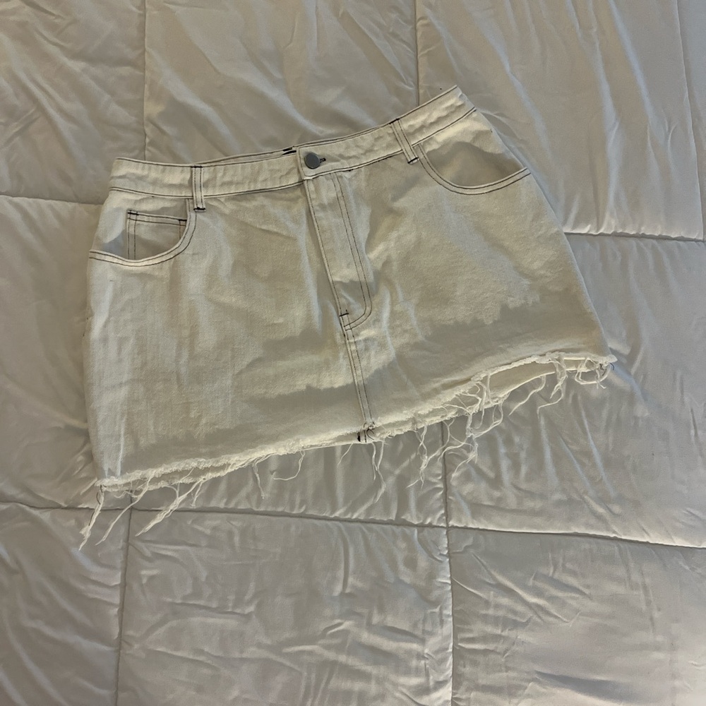 White Fox Boutique Cream Mini Skirt